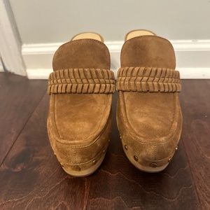 Veronica Beard Delia Suede Clogs